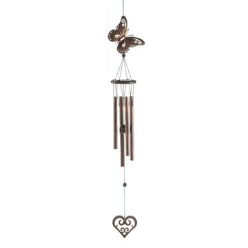 Faire- Zingz Home Butterfly and Heart Wind Chimes